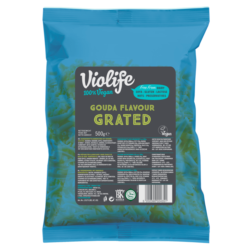 50 korting ACTIE!! Violife Gouda Flavour Rasp 4 x 2,5 kg Bay Leaf